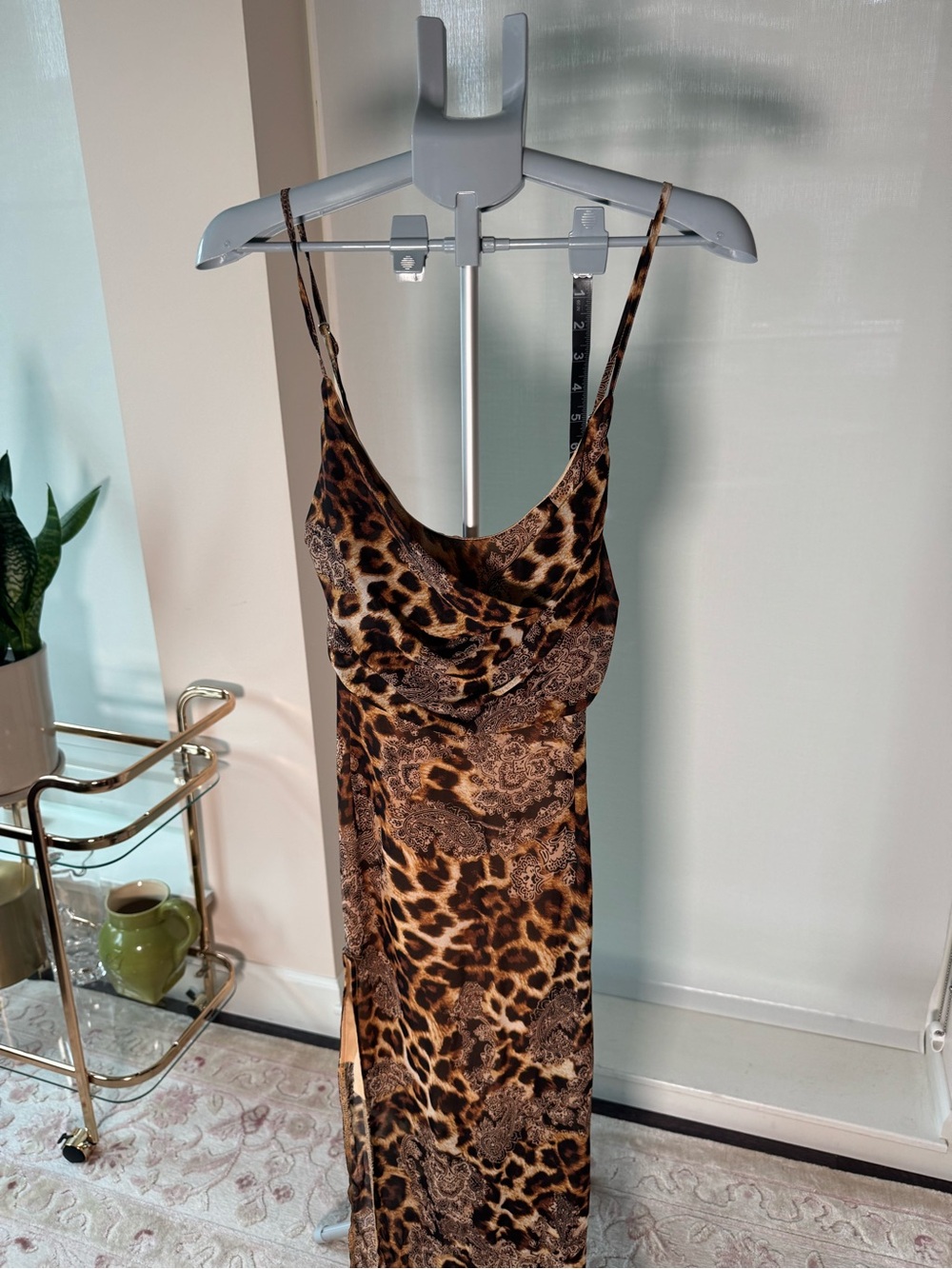 Fashion Nova Leopard-Print Maxi Slip Dress - Brown - Picture 2 of 13